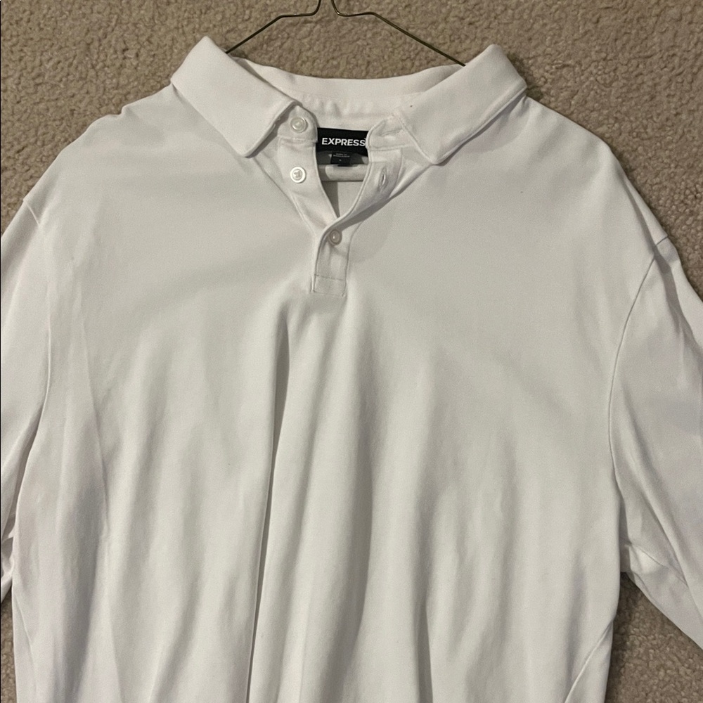 Express Men's Classic White Polo